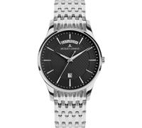 Quarzuhr JACQUES LEMANS "London", silber (silberfarben, schwarz), Armbanduhren, Herren, Quarzuhr, Armbanduhr, Herrenuhr, Edelstahlarmband, analog, Wochentag, Tag (28294351-0) silberfarben, schwarz