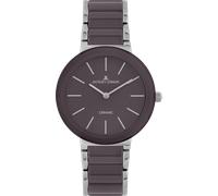 Quarzuhr JACQUES LEMANS "Monaco", lila (grau, grau), Armbanduhren, Damen, Quarzuhr, Armbanduhr, Damenuhr, Keramik, analog (60989016-0) grau, grau