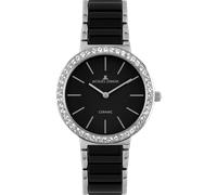 Quarzuhr JACQUES LEMANS "Monaco", schwarz, schwarz, silberfarben, Armbanduhren, Damen, Quarzuhr, Armbanduhr, Damenuhr, Keramik, analog (72740127-0) schwarz, schwarz, silberfarben