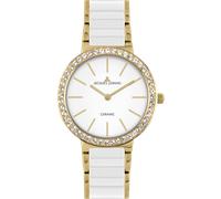 Quarzuhr JACQUES LEMANS "Monaco", weiß, weiß, Armbanduhren, Damen, Quarzuhr, Armbanduhr, Damenuhr, Keramik, analog (21604166-0) weiß, weiß