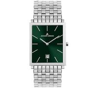 Quarzuhr JACQUES LEMANS "Nizza", silber (silberfarben, grün), Armbanduhren, Herren, Quarzuhr, Armbanduhr, Damenuhr, Herrenuhr, Datum, Edelstahlarmband (54618061-0)