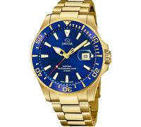 Quarzuhr JAGUAR "Diver", gold (goldfarben, blau), Armbanduhren, Herren, Quarzuhr, Armbanduhr, Herrenuhr, Saphirglas, Swiss Made (46748947-0)