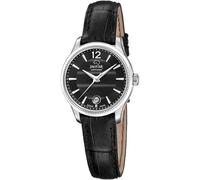 JAGUAR Uhr Für Damen J1046/4 Acamar Silber Edelstahl Case SchwarzLeder Band