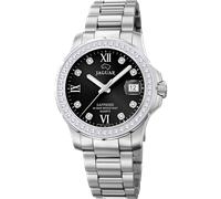 Quarzuhr JAGUAR "Executive", silberfarben, schwarz, Armbanduhren, Damen, Quarzuhr, Armbanduhr, Damenuhr, Swiss Made, Edelstahlarmband, analog, Tag (42444438-0)