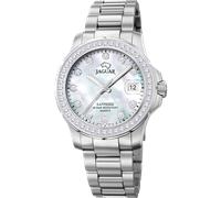 Quarzuhr JAGUAR "Executive", silberfarben, weiß, Armbanduhren, Damen, Quarzuhr, Armbanduhr, Damenuhr, Swiss Made, Edelstahlarmband, analog, Tag (51618914-0)