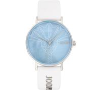 Quarzuhr JOOP, blau (weiß), Armbanduhren, Damen, Quarzuhr, Armbanduhr, Damenuhr, analog, Lederarmband (34396253-0) weiß