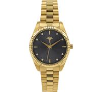 Quarzuhr Damen, Gold, onesize, Zirkonia synth., Weiß, 13-19 cm 2039569