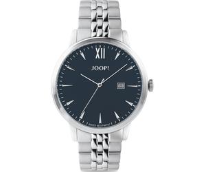 Quarzuhr JOOP, silber (silberfarben, dunkelblau), Armbanduhren, Herren, Quarzuhr, Armbanduhr, Herrenuhr, analog, Datum, Edelstahlarmband (29114854-0) silberfarben, dunkelblau