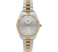 Quarzuhr Damen, Bicolor, onesize, Zirkonia synth., Weiß, 13-19 cm 2039568