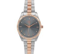 Quarzuhr JOOP, silber (silberfarben, roségoldfarben), Armbanduhren, Damen, Quarzuhr, Armbanduhr, Damenuhr, Edelstahlarmband, analog, Zirkonia (synth.) (57268249-0)