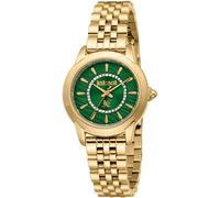 Quarzuhr JUST CAVALLI TIME "Allegra", gold (goldfarben, dunkelgrün), Armbanduhren, Damen, Quarzuhr, Armbanduhr, Damenuhr, Kristallsteine (84939258-0) goldfarben, dunkelgrün