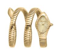 Quarzuhr JUST CAVALLI TIME "Aurelia", gold (goldfarben, champagnerfarben), Armbanduhren, Damen, Quarzuhr, Armbanduhr, Damenuhr, Edelstahlarmband, analog, Kristallsteine (77190142-0) goldfarben, champa