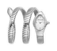 Quarzuhr JUST CAVALLI TIME "Aurelia", silber (silberfarben, silberfarben), Armbanduhren, Damen, Quarzuhr, Armbanduhr, Damenuhr, Edelstahlarmband, analog, Kristallsteine (77043044-0) silberfarben, silb