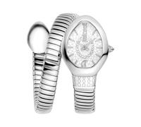 Quarzuhr JUST CAVALLI TIME "Eclisse", silber (silberfarben, silberfarben), Armbanduhren, Damen, Quarzuhr, Armbanduhr, Damenuhr, Edelstahlarmband, analog, Kristallsteine (56110907-0) silberfarben, silb