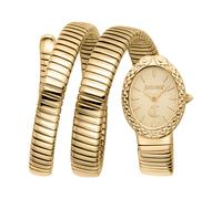 Quarzuhr JUST CAVALLI TIME "Signature Snake", goldfarben, Armbanduhren, Damen, Quarzuhr, Armbanduhr, Damenuhr, Edelstahlarmband, analog, Kristallsteine (32529532-0) goldfarben