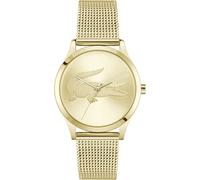 Quarzuhr LACOSTE "CROCODELLE", gold (goldfarben, gelbgoldfarben), Armbanduhren, Damen, Quarzuhr, Armbanduhr, Damenuhr, Edelstahlarmband, analog (10744763-0) goldfarben, gelbgoldfarben