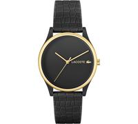 Quarzuhr LACOSTE "CROCODELLE", schwarz, Armbanduhren, Damen, Quarzuhr, Armbanduhr, Damenuhr, Mineralglas, analog, Silikonarmband (22845949-0) schwarz