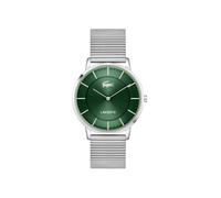 Quarzuhr LACOSTE "CROCORIGIN", silberfarben, Armbanduhren, Kinder, Quarzuhr, Armbanduhr, Herrenuhr, Edelstahlarmband, analog (25685123-0) silberfarben