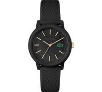 Quarzuhr LACOSTE "LACOSTE 12.12 LADIES", schwarz, Armbanduhren, Damen, Quarzuhr, Armbanduhr, Damenuhr, Mineralglas, analog, Silikonarmband (29291254-0) schwarz