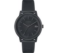 Quarzuhr LACOSTE "LACOSTE.12.12 MOVE", schwarz (dunkelgrau), Armbanduhren, Herren, Quarzuhr, Armbanduhr, Herrenuhr, Mineralglas, Silikonarmband (66001837-0) dunkelgrau