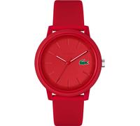 Quarzuhr LACOSTE "LACOSTE.12.12", rot, Armbanduhren, Herren, Quarzuhr, Armbanduhr, Herrenuhr, Mineralglas, Silikonarmband (62080802-0) rot