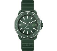 Quarzuhr LACOSTE "LACOSTE.12.12 SCUBA", grün (dunkelgrün), Armbanduhren, Kinder, Quarzuhr, Armbanduhr, Herrenuhr, Silikonarmband, analog (16213505-0) dunkelgrün