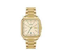 Quarzuhr LACOSTE "LACOSTE.12.12 UP", goldfarben, Armbanduhren, Damen, Quarzuhr, Armbanduhr, Herrenuhr, Edelstahlarmband, analog (51519805-0) goldfarben