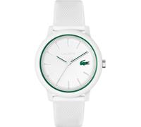 Quarzuhr LACOSTE "LACOSTE.12.12", weiß, Armbanduhren, Herren, Quarzuhr, Armbanduhr, Herrenuhr, Mineralglas, Silikonarmband (21964050-0) weiß