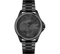 Quarzuhr LACOSTE "LE CROC", schwarz, Armbanduhren, Kinder, Quarzuhr, Armbanduhr, Herrenuhr, Edelstahlarmband, analog (17582937-0) schwarz