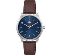 Quarzuhr LACOSTE "LISBON", braun, Armbanduhren, Kinder, Quarzuhr, Armbanduhr, Herrenuhr, Mineralglas, Lederarmband (44365851-0) braun