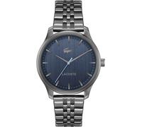 Quarzuhr LACOSTE "LISBON", grau (anthrazit), Armbanduhren, Damen, Quarzuhr, Armbanduhr, Herrenuhr, Edelstahlarmband, analog (42127650-0) anthrazit