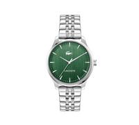 Quarzuhr LACOSTE "Lisbon", grün (silberfarben, schwarz), Armbanduhren, Herren, Quarzuhr, Armbanduhr, Herrenuhr, Edelstahlarmband, analog (27307335-0) silberfarben, schwarz
