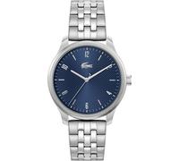 Quarzuhr LACOSTE "LISBON", silber (silberfarben), Armbanduhren, Kinder, Quarzuhr, Armbanduhr, Herrenuhr, Mineralglas, Edelstahlarmband (26443369-0) silberfarben