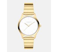 Quarzuhr LIEBESKIND BERLIN "Basic Staples", gold (goldfarben, weiß), Armbanduhren, Damen, Quarzuhr, Armbanduhr, Damenuhr, Edelstahlarmband, analog (56273305-0) goldfarben, weiß