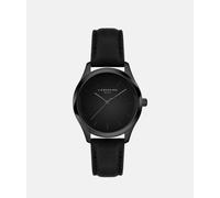 Quarzuhr LIEBESKIND BERLIN "Basic Staples", schwarz (schwarz, schwarz), Armbanduhren, Damen, Quarzuhr, Armbanduhr, Damenuhr, Lederarmband, analog (73199107-0) schwarz, schwarz