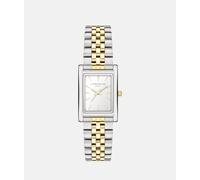 Quarzuhr LIEBESKIND BERLIN "Classic Square", gold (silbergoldfarben, weiß), Armbanduhren, Damen, Quarzuhr, Armbanduhr, Damenuhr, Edelstahlarmband, analog (69980645-0) silbergoldfarben, weiß