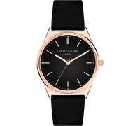 Quarzuhr LIEBESKIND BERLIN "LT-0297-LQ", rosa (schwarz), Armbanduhren, Damen, Quarzuhr, Armbanduhr, Damenuhr, Lederarmband, analog (78212214-0) schwarz