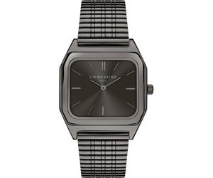 Quarzuhr LIEBESKIND BERLIN "LT-0354-MQ", schwarz (grau), Armbanduhren, Damen, Quarzuhr, Armbanduhr, Damenuhr, analog, Edelstahlband (38524124-0) grau