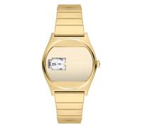 Quarzuhr LIEBESKIND BERLIN "Vinyl Vision", gold (goldfarben), Armbanduhren, Damen, Quarzuhr, Armbanduhr, Damenuhr, Edelstahlarmband, analog (66800242-0) goldfarben