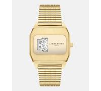 Quarzuhr LIEBESKIND BERLIN "Vinyl Vision", goldfarben, Armbanduhren, Damen, Quarzuhr, Armbanduhr, Damenuhr, Edelstahlarmband, analog (54345738-0) goldfarben