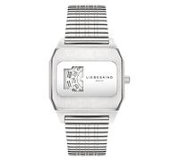 Quarzuhr LIEBESKIND BERLIN "Vinyl Vision", silber (silberfarben), Armbanduhren, Damen, Quarzuhr, Armbanduhr, Damenuhr, Edelstahlarmband, analog (70803608-0) silberfarben