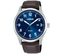 Quarzuhr LORUS, braun (braun, blau), Armbanduhren, Herren, Quarzuhr, Armbanduhr, Herrenuhr, Lederarmband, analog, Tag (51227342-0) braun, blau