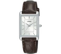 Quarzuhr LORUS, braun (dunkelbraun, silberfarben), Armbanduhren, Damen, Quarzuhr, Armbanduhr, Damenuhr, Lederarmband (97952569-0)
