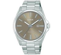 Quarzuhr LORUS, braun (silberfarben, grün), Armbanduhren, Herren, Quarzuhr, Armbanduhr, Herrenuhr, Edelstahlarmband, analog, Tag (58499808-0) silberfarben, grün