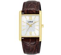 Quarzuhr LORUS, braun, weiß, goldfarben, Armbanduhren, Damen, Quarzuhr, Armbanduhr, Damenuhr, Lederarmband, analog (76734458-0) braun, weiß, goldfarben