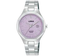 Quarzuhr LORUS "Classic Quarz", lila (silberfarben, flieder), Armbanduhren, Damen, Quarzuhr, Armbanduhr, Damenuhr, Edelstahlarmband, analog, Tag (67636456-0) silberfarben, flieder