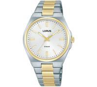 Quarzuhr LORUS, gold (silbergoldfarben, weiß), Armbanduhren, Damen, Quarzuhr, Armbanduhr, Damenuhr, Edelstahlarmband, analog, Leuchtindizes (14680937-0) silbergoldfarben, weiß
