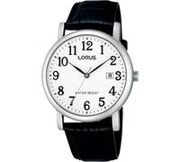 Quarzuhr LORUS, schwarz, Armbanduhren, Damen, Quarzuhr, Armbanduhr, Herrenuhr, Damenuhr, Datum, Lederarmband (46300151-0) schwarz