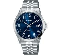 Quarzuhr LORUS, silber (silberfarben, blau), Armbanduhren, Damen, Quarzuhr, Armbanduhr, Herrenuhr, Damenuhr, Datum, Edelstahlarmband (28945104-0) silberfarben, blau