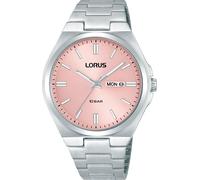 Quarzuhr LORUS, silber (silberfarben, rosa), Armbanduhren, Damen, Quarzuhr, Armbanduhr, Damenuhr, Herrenuhr, Edelstahlarmband, analog, Datum (31848357-0) silberfarben, rosa